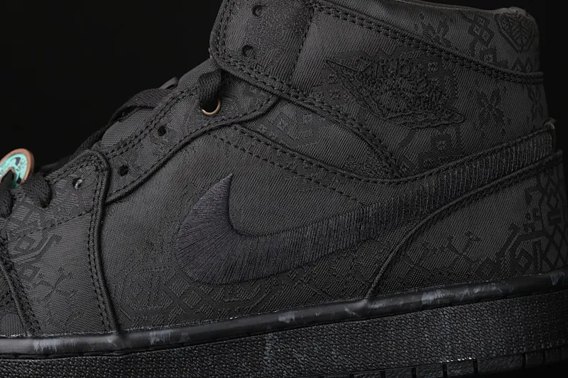 All categories Air Jordan Jordan series basketball shoes Air Jordan 1 Mid CLOT x Air Jordan 1 Mid "Fearless" AJ1 Joe 1 mid-top black silk CU2804-300